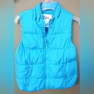 Girls Justice Puffy Vest Sleeveless Coat Sz 14 XL Z6